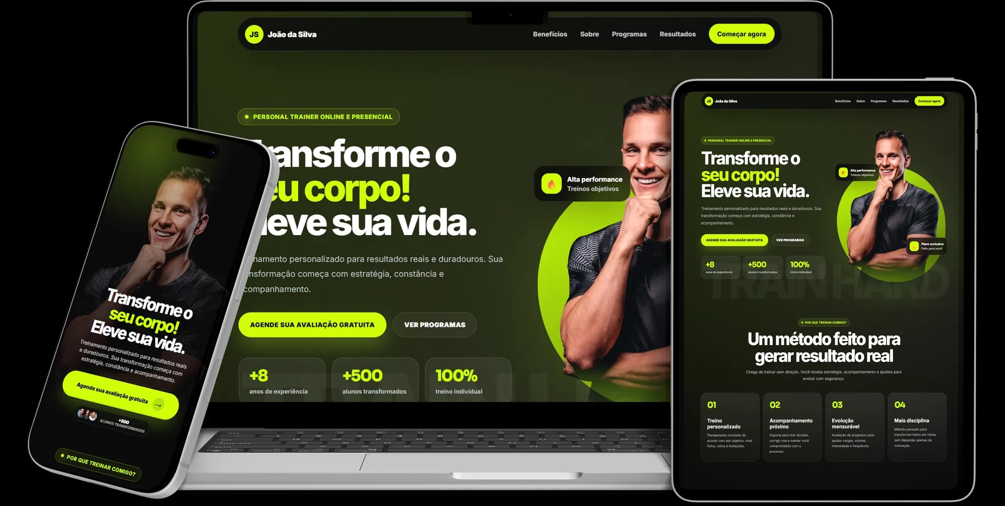 Prévia visual do projeto Pulse